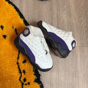 Nike Air Jordan Retro 13 XIII Shoes Lakers Court Purple Toddler 414581-105 Sz 6C